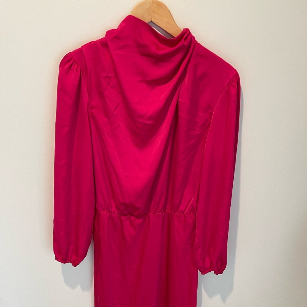 BTFBM Elegant Bright Pink Women's‎ Long Sleeve Dress Size Large - Picture 2 of 6